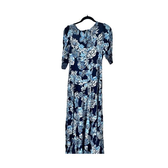 Lilly Pulitzer Ameilia Low Tide Bouquet Engineered Woven Dress Navy Size 4 NWT - Picture 6 of 13
